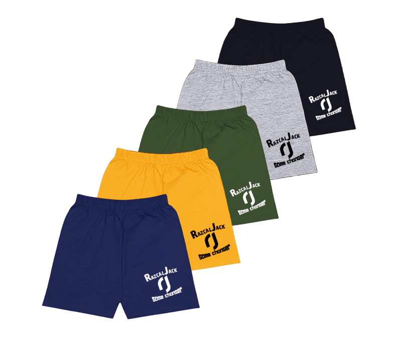 RazcalJack Pack of 5 Baby Girls Cotton Blend Shorts ( Multicolor )