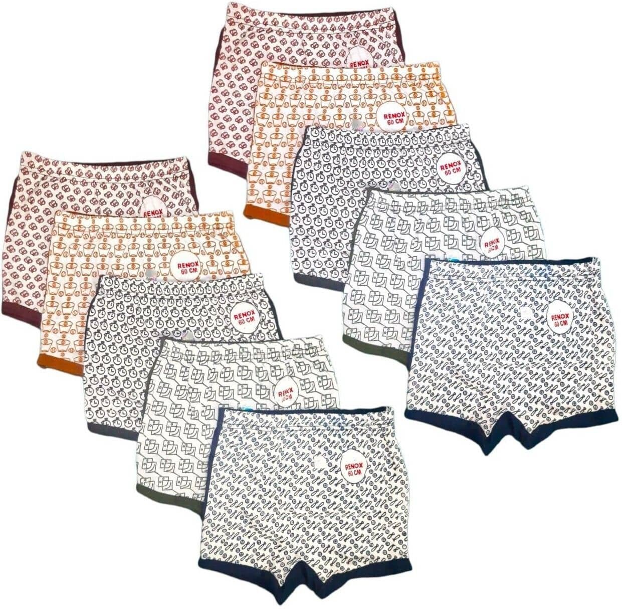 Renox Pack of 10 Boys Cotton Trunks ( Multicolor 10 )