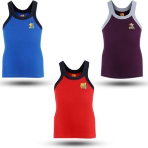 Renox Pack of 3 Boys Cotton Vest ( Multicolor )