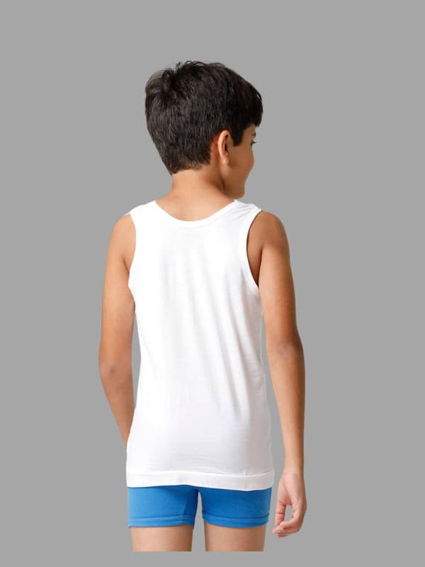 Renox Pack of 3 Boys Cotton Vest ( White ) - Image 2