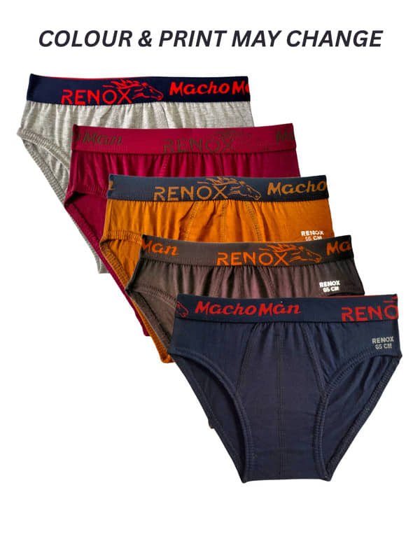 Renox Pack of 5 Boys Cotton Briefs ( Multicolor 6 )
