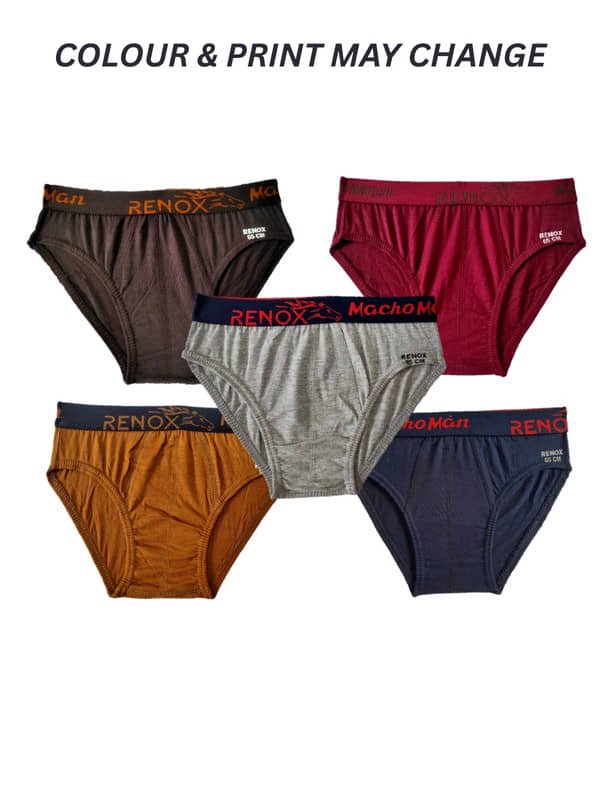 Renox Pack of 5 Boys Cotton Briefs ( Multicolor 6 ) - Image 2