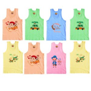 Renox Pack of 8 Boys Cotton Vest ( Multicolor )