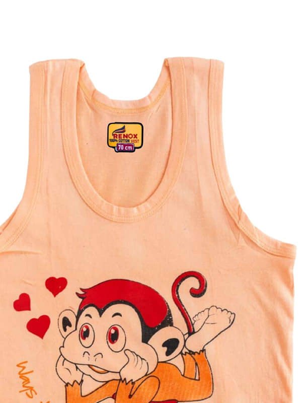 Renox Pack of 8 Boys Cotton Vest ( Multicolor ) - Image 2