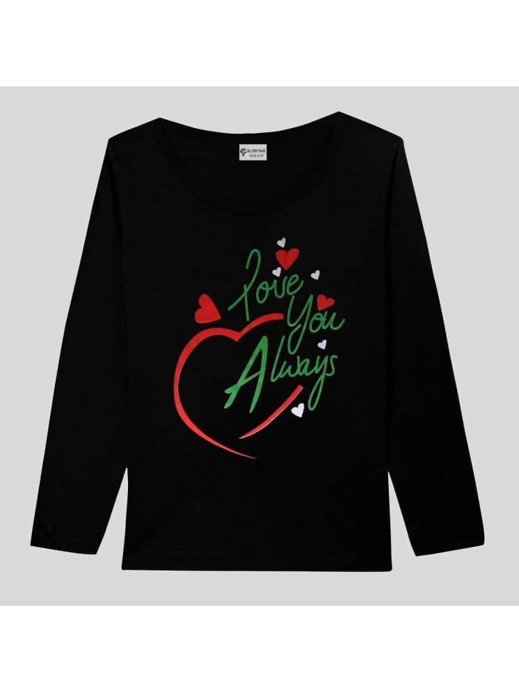 Pack of 1 Girls Cotton T-Shirt ( Black )