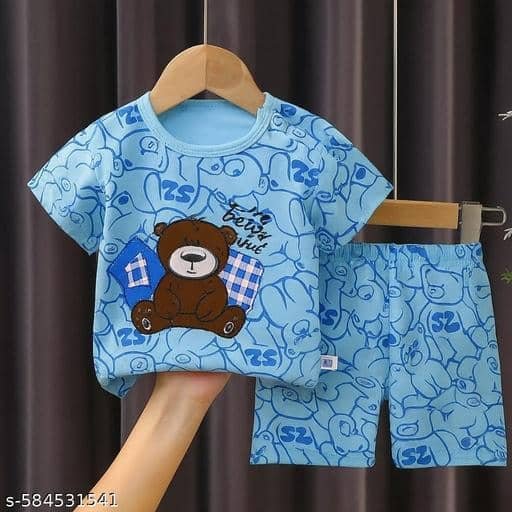 Baby Boys Cotton Blend T-Shirt & Shorts Set ( Multicolor , Pack of 4 ) - Image 3