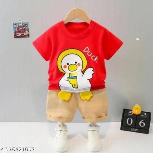 Baby Boys Cotton Blend T-Shirt & Shorts Set ( Multicolor , Pack of 3 ) - Image 2