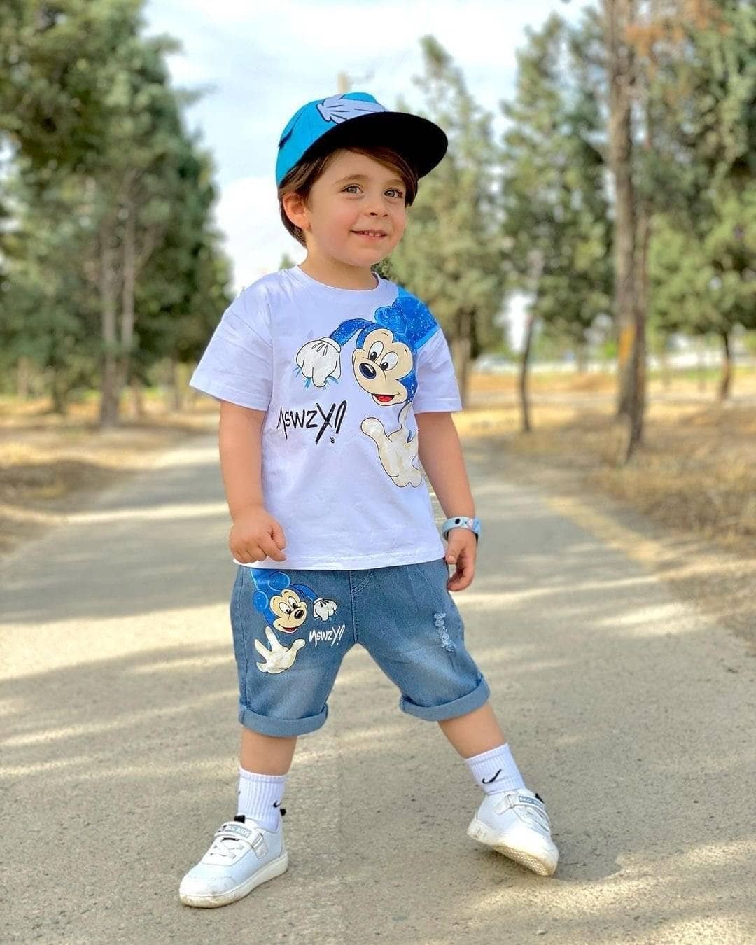 Pack of 2 Boys Cotton T-Shirt & Pants Set ( Multicolor ) - Image 3