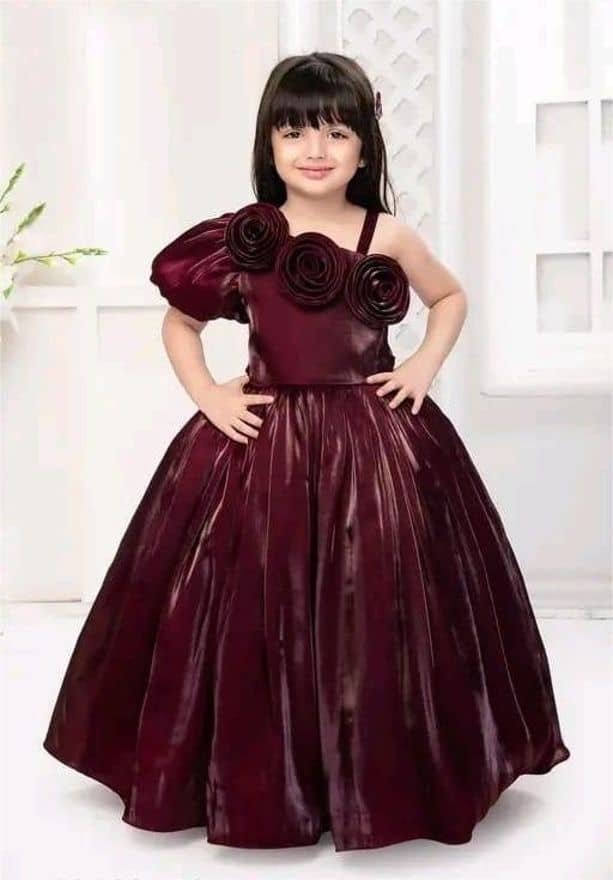 Net Dress For Baby Girls ( Pack of 1 , Maroon )