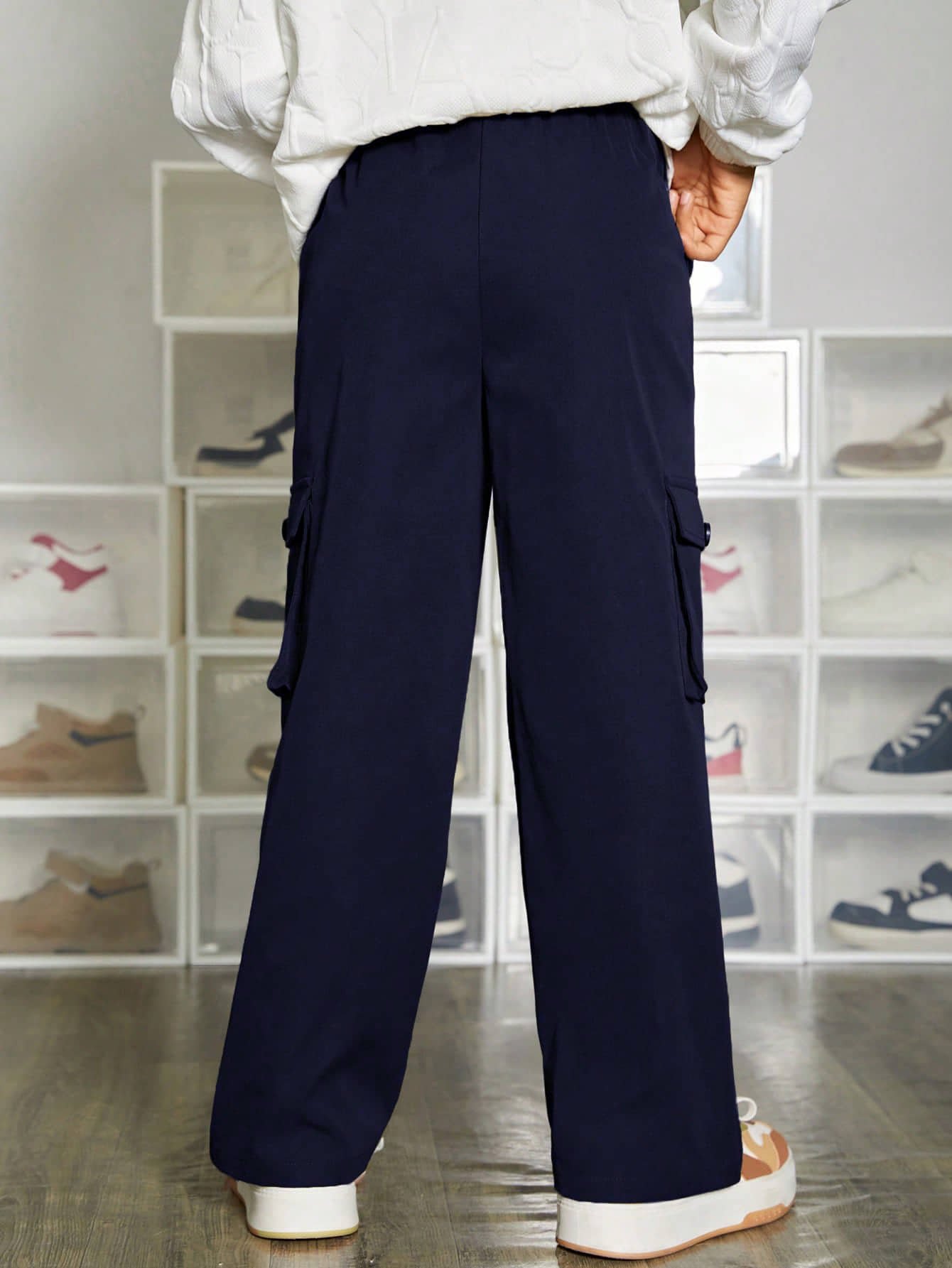 Shine n Show Pack of 1 Boys Cotton Cargos ( Blue ) - Image 4
