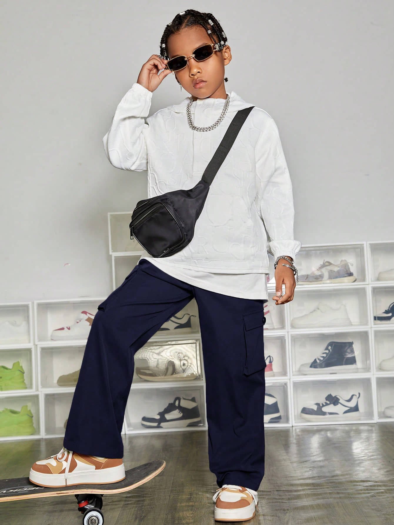 Shine n Show Pack of 1 Boys Cotton Cargos ( Blue ) - Image 5