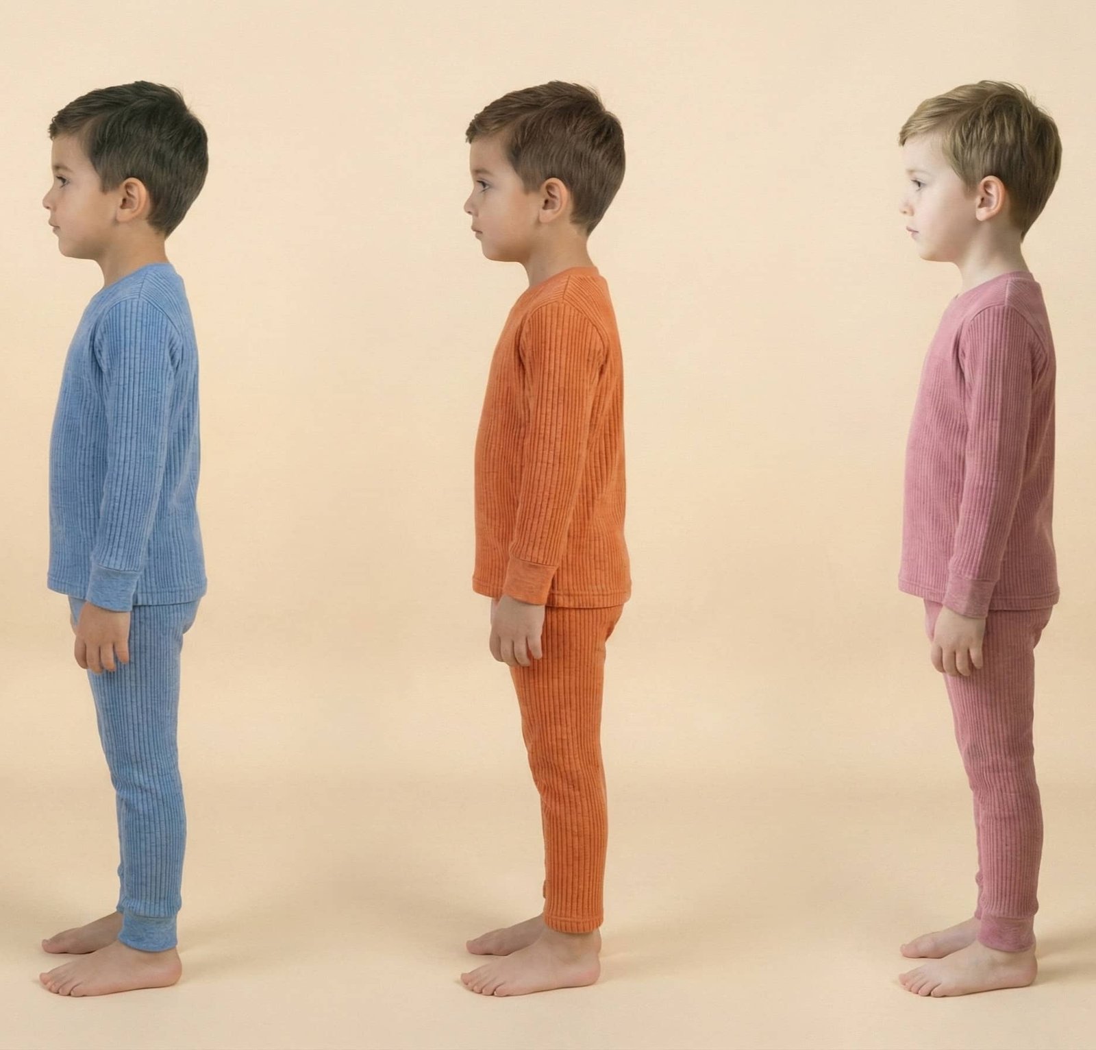Sindon Pack of 3 Boys Woollen Thermal Sets ( Multicolor ) - Image 3