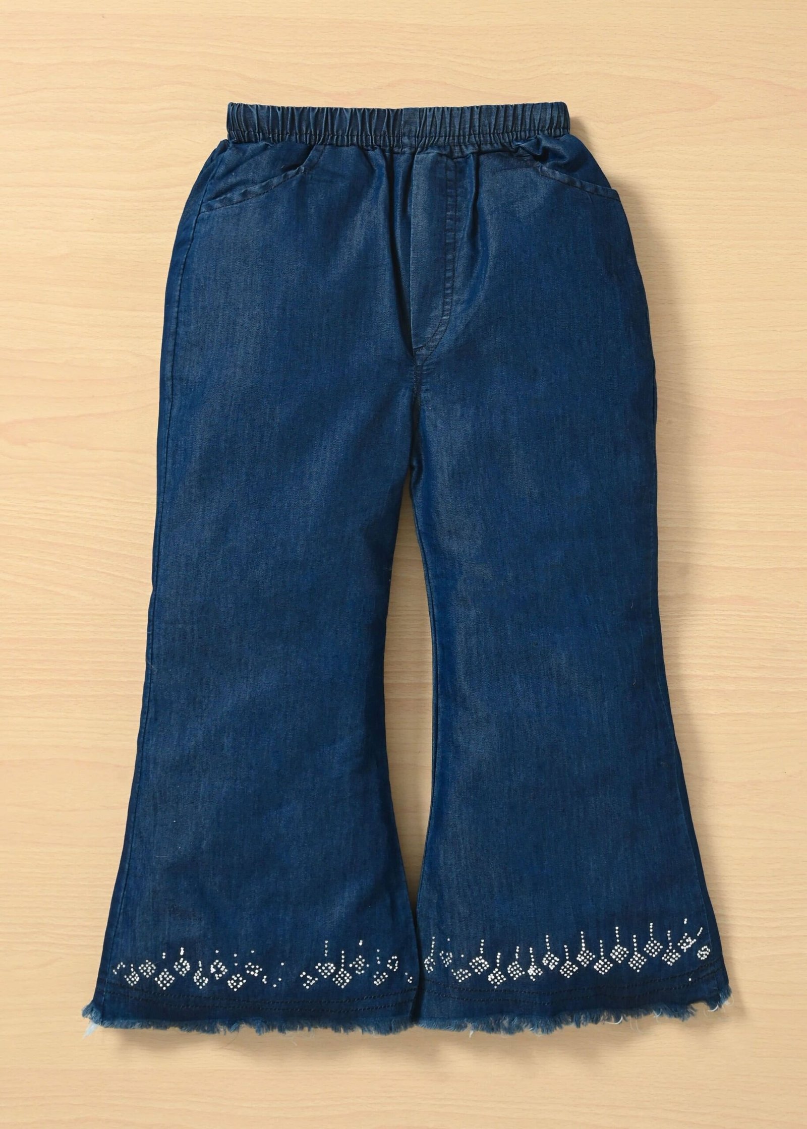 Pack of 1 Girls Denim T-shirt & Jeans ( White ) - Image 3