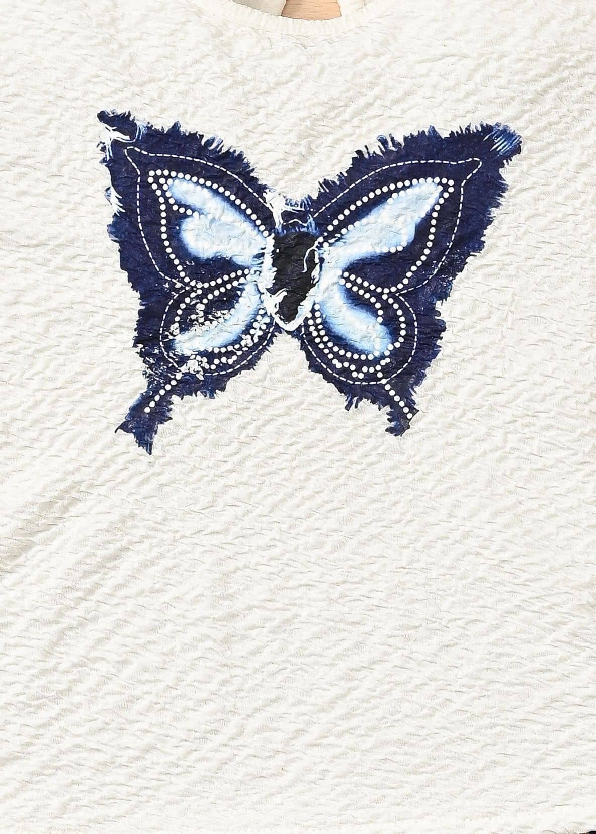 Pack of 1 Girls Denim T-shirt & Jeans ( White ) - Image 4