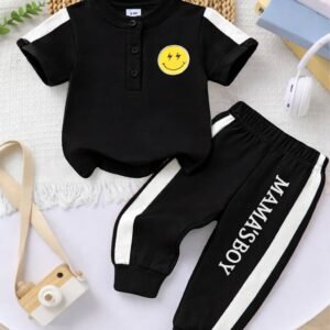 Baby Boys Hosiery T-Shirt & Trackpants Set ( Multicolor , Pack of 1 )