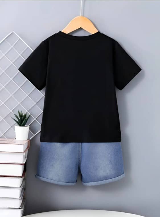 Baby Boys Hosiery T-Shirt & Shorts Set ( Multicolor , Pack of 1 ) - Image 2
