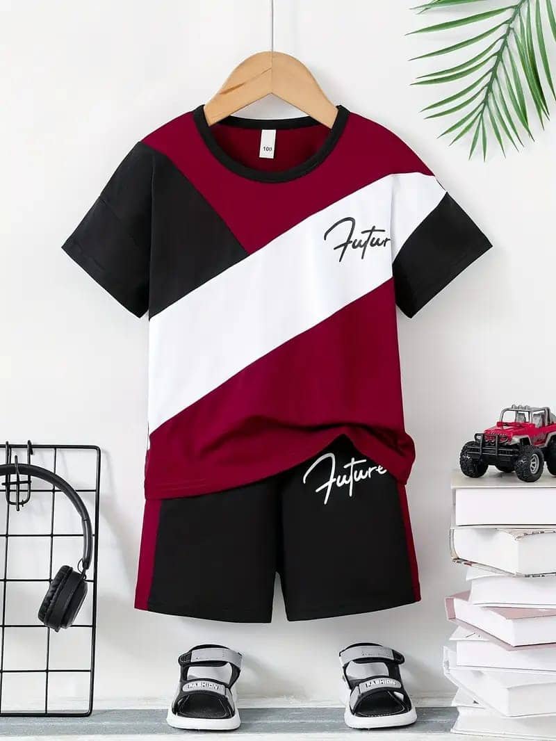 Baby Boys Hosiery T-Shirt & Shorts Set ( Multicolor , Pack of 1 )