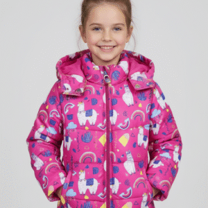 Girls Polyester Quilted & Bomber Jacket For ( Pack of 1 , Pink )