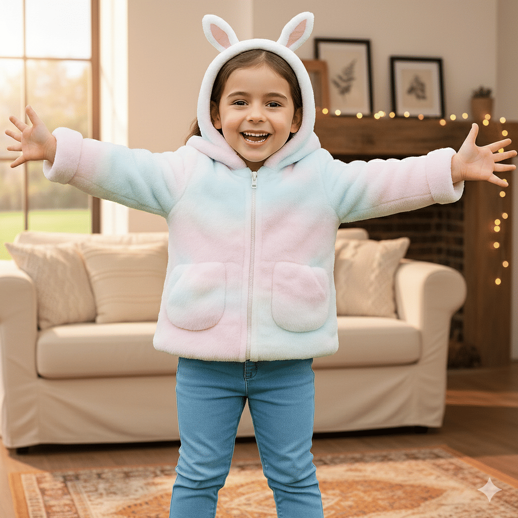 TarrenT HunT Girls Woollen Blend Quilted & Bomber Jacket For ( Pack of 1 , Multicolor ) - Image 4