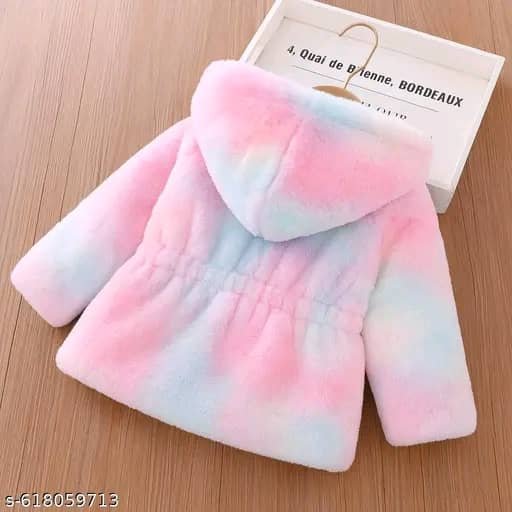TarrenT HunT Girls Woollen Blend Quilted & Bomber Jacket For ( Pack of 1 , Multicolor ) - Image 4
