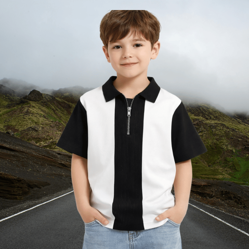 TarrenT HunT Pack of 1 Boys Cotton Blend Tshirt & Short Set ( Black ) - Image 3