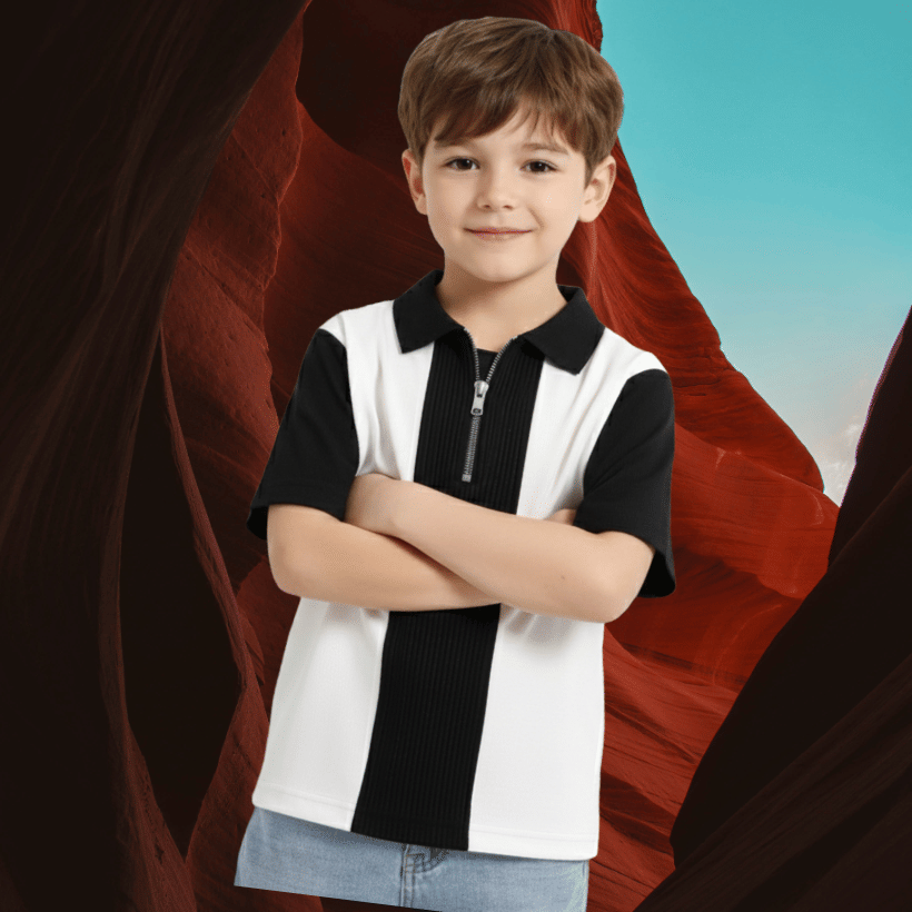 TarrenT HunT Pack of 1 Boys Cotton Blend Tshirt & Short Set ( Black )