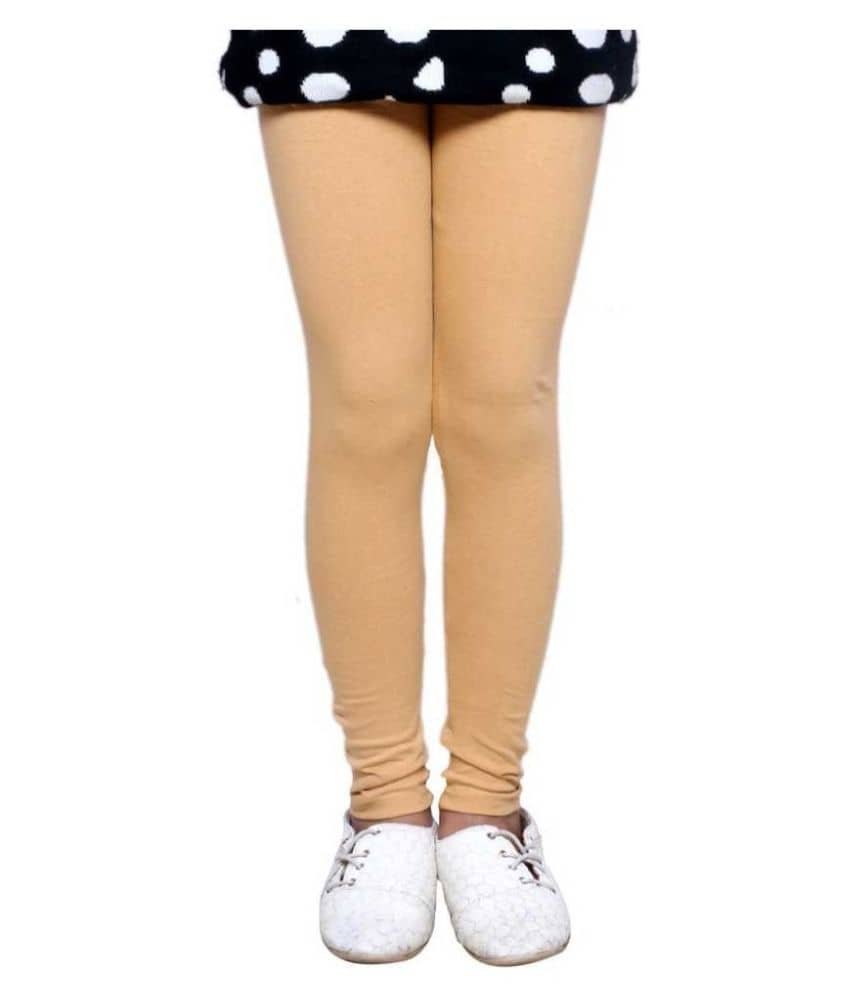 Tik Tok wears Girls Cotton Leggings Black-Beige - Image 2