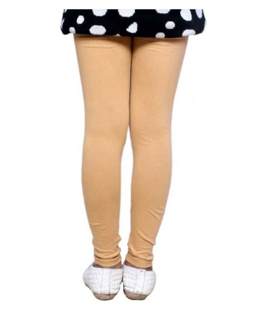 Tik Tok wears Girls Cotton Leggings Black-Beige - Image 3