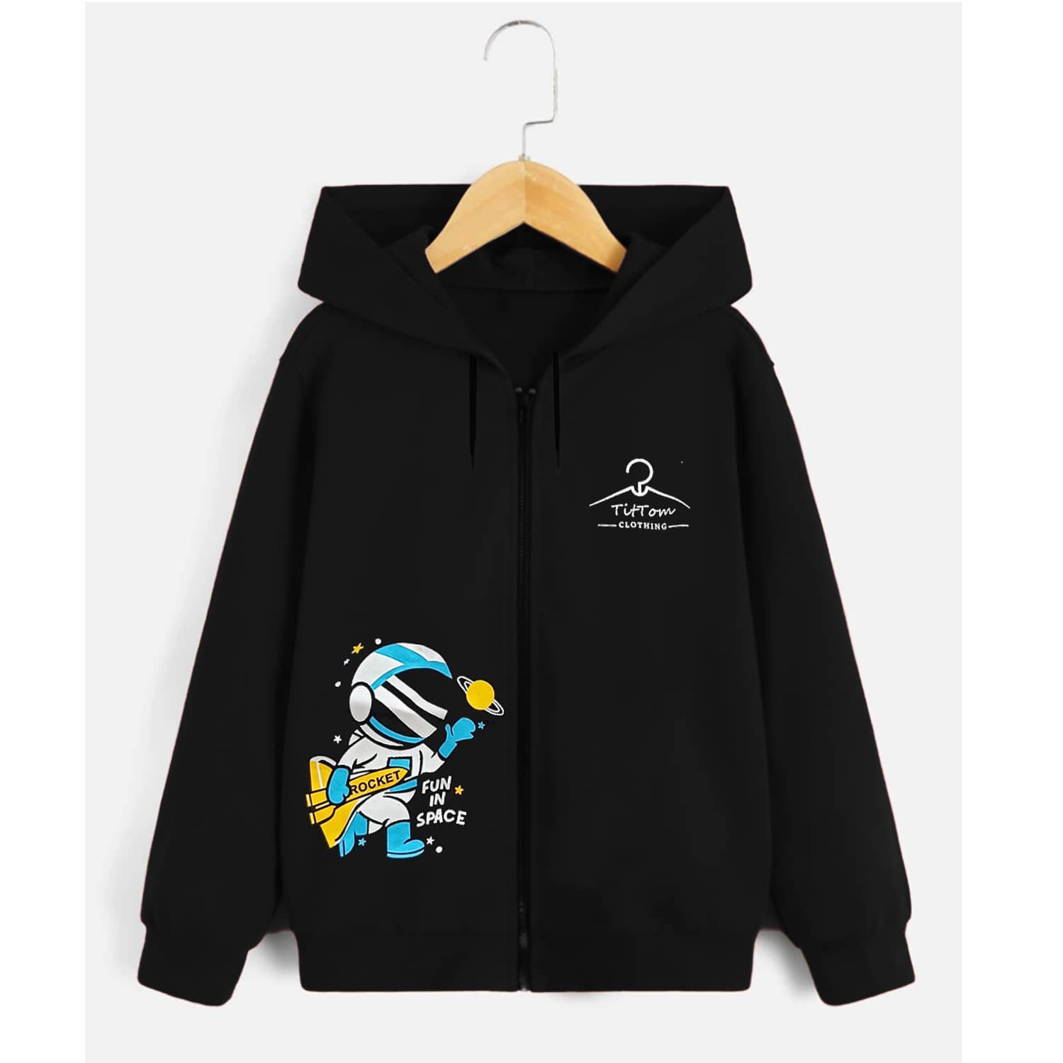 TitTom Boys Cotton Casual Jacket ( Black , Pack of 1 )