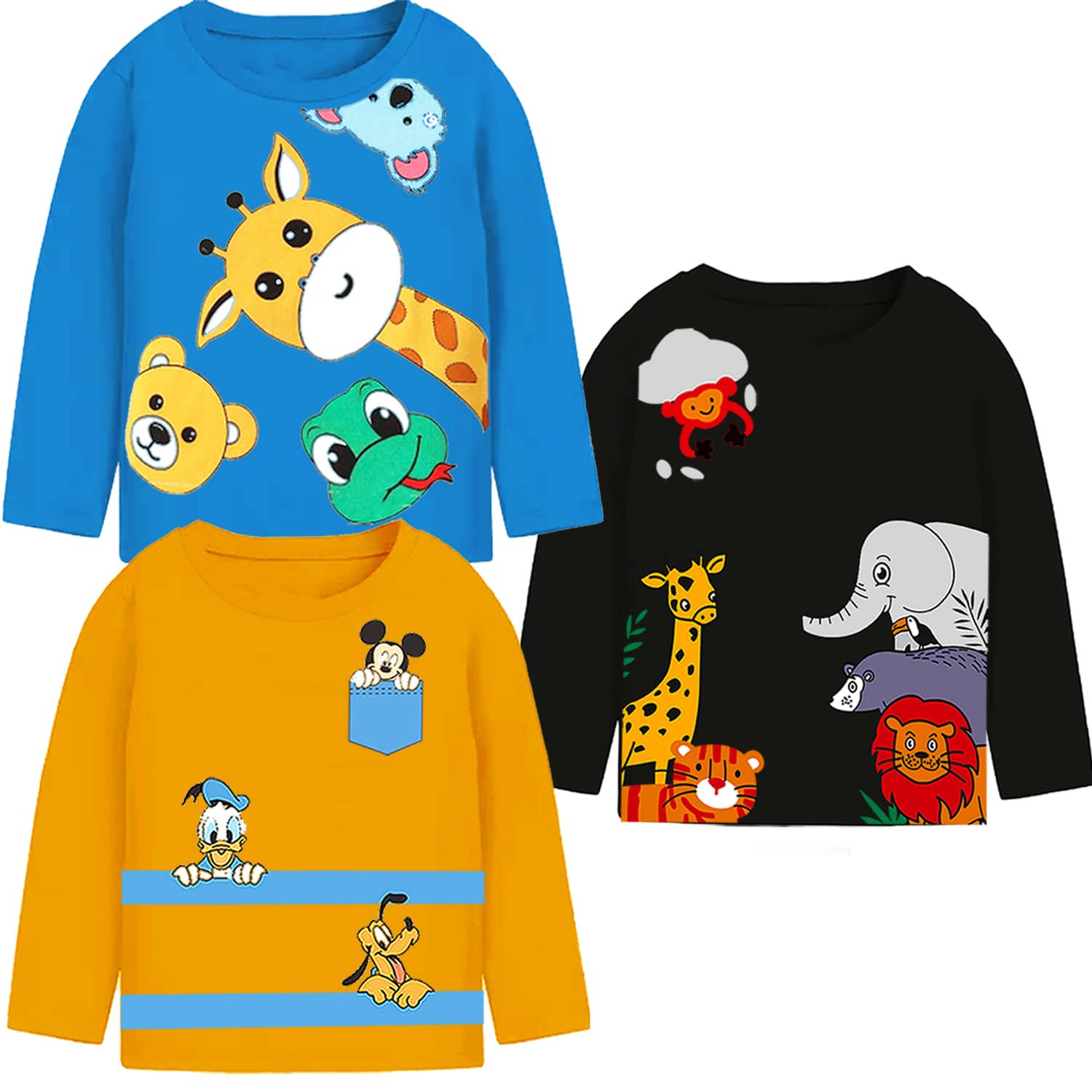 TitTom Pack of 3 Boys Cotton Blend T-Shirt ( Multicolor )