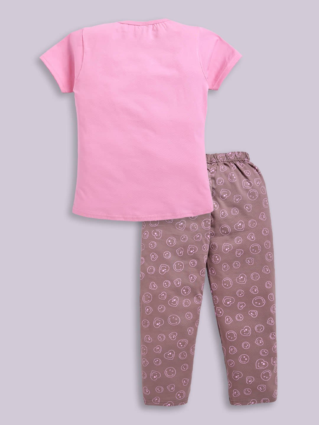 Todd Teen Pack of 1 Girls Cotton Nightsuit Set ( Pink ) - Image 3