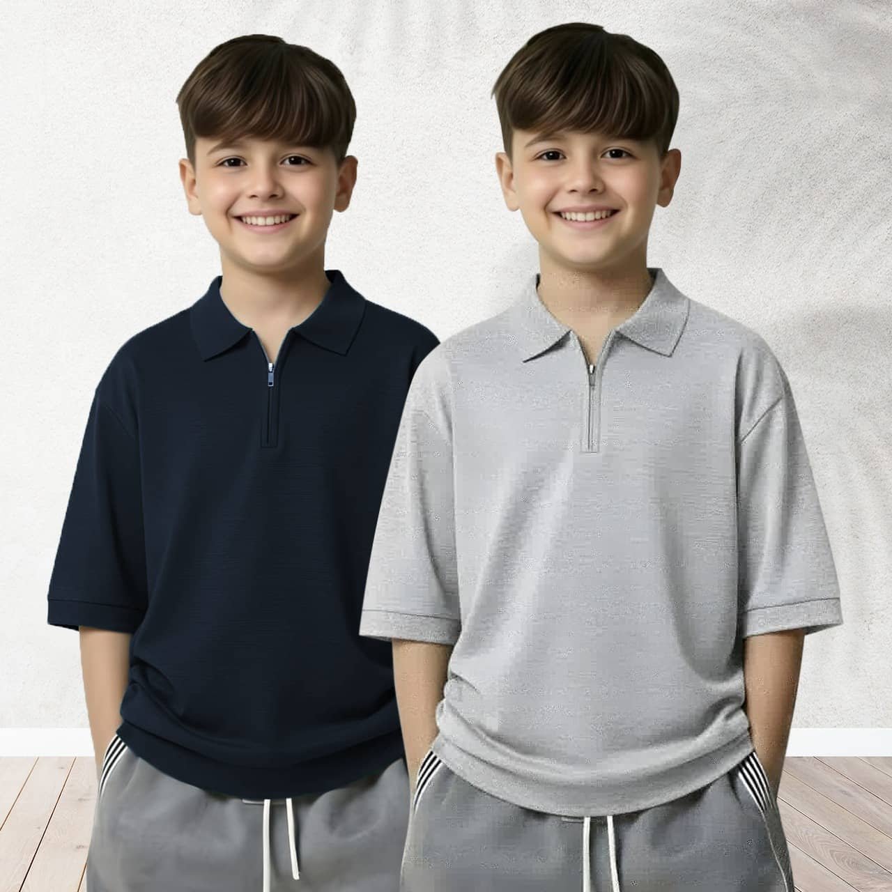 Toystshirt Pack of 2 Boys Cotton Blend Polo T-Shirt ( Multicolor ) - Image 3