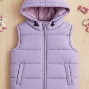 Trampoline Girls Polyester Quilted & Bomber Jacket For ( Pack of 1 , Purple )