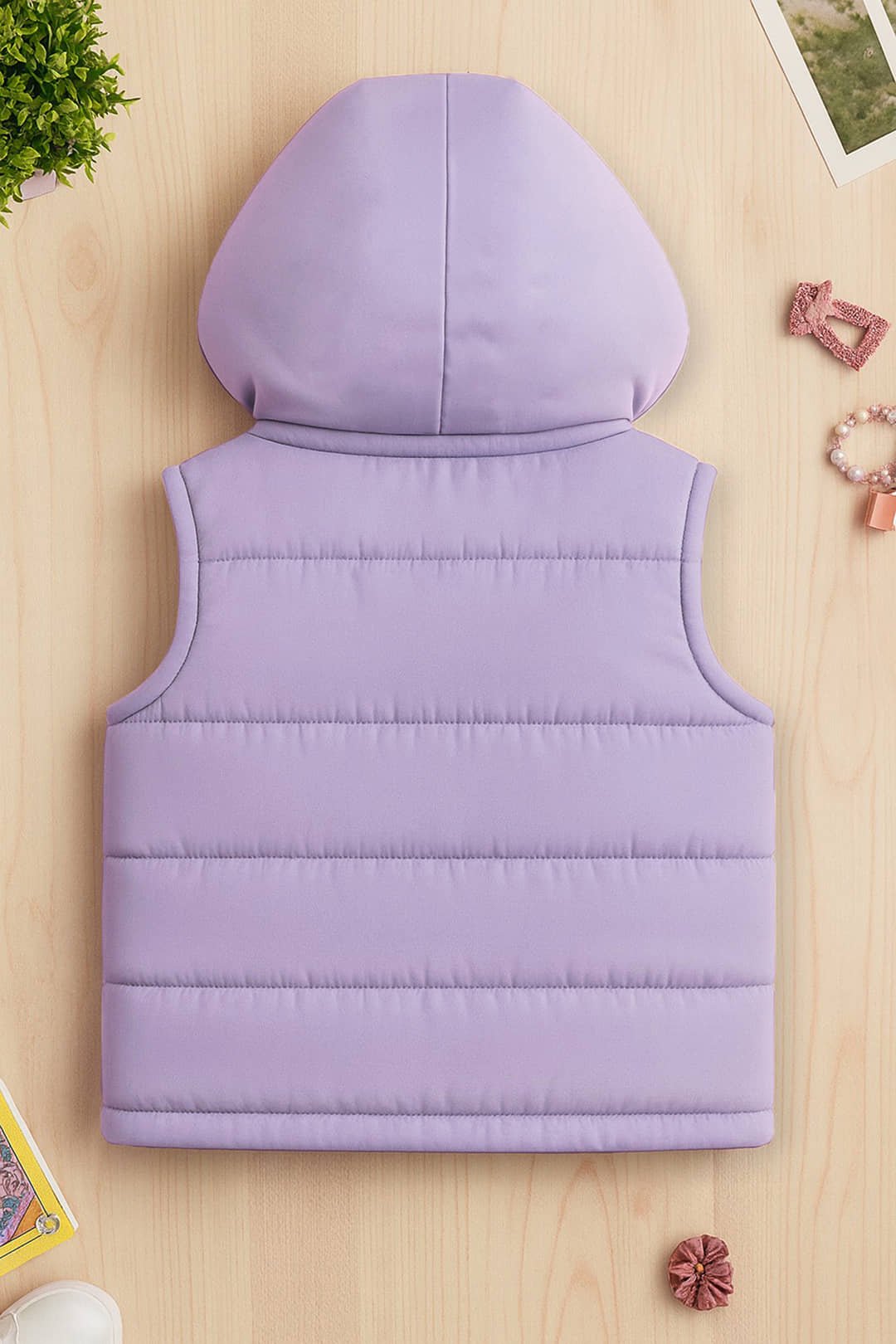 Trampoline Girls Polyester Quilted & Bomber Jacket For ( Pack of 1 , Purple ) - Image 2