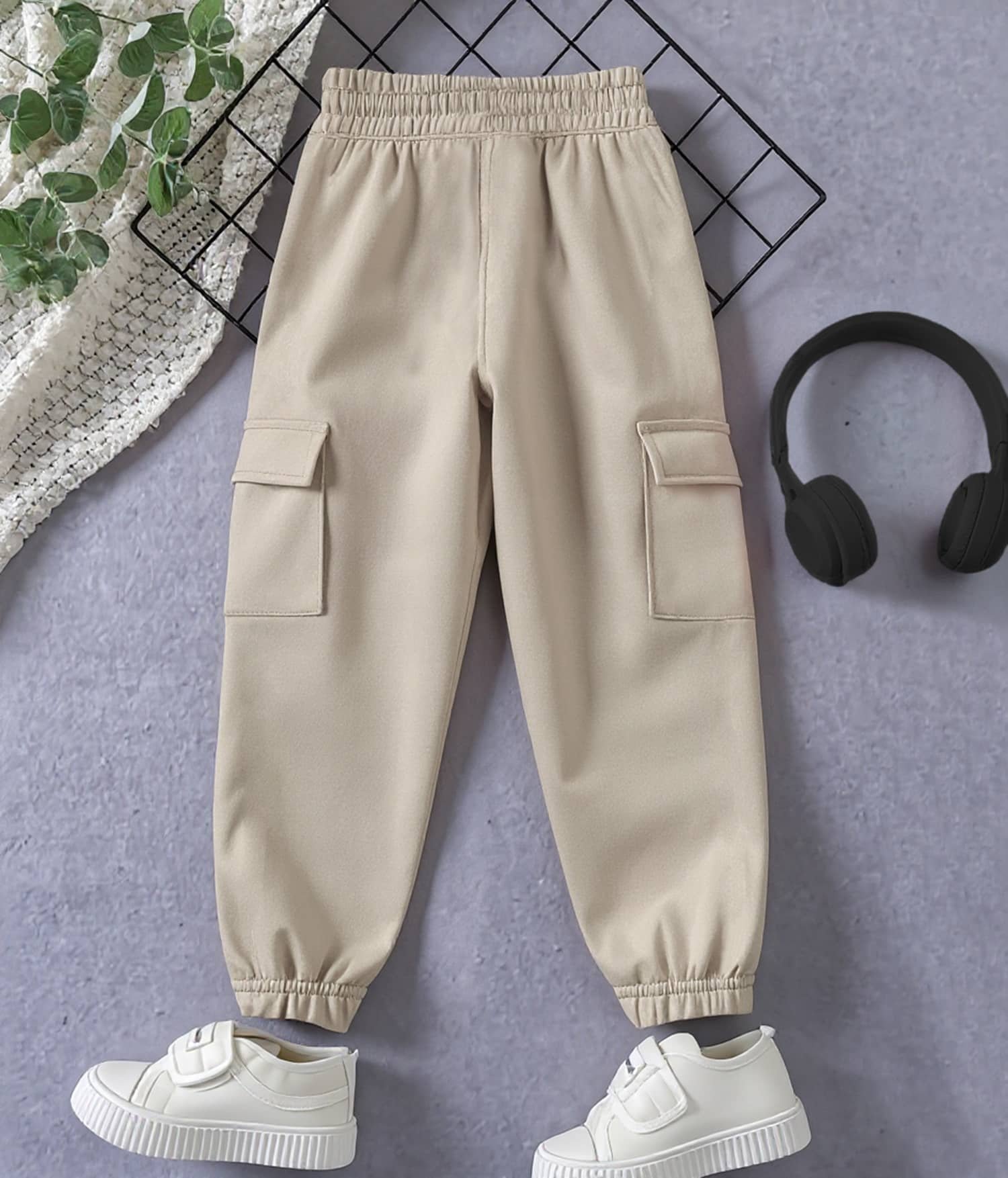 Trampoline Pack of 1 Boys Cotton Cargos ( Beige ) - Image 2