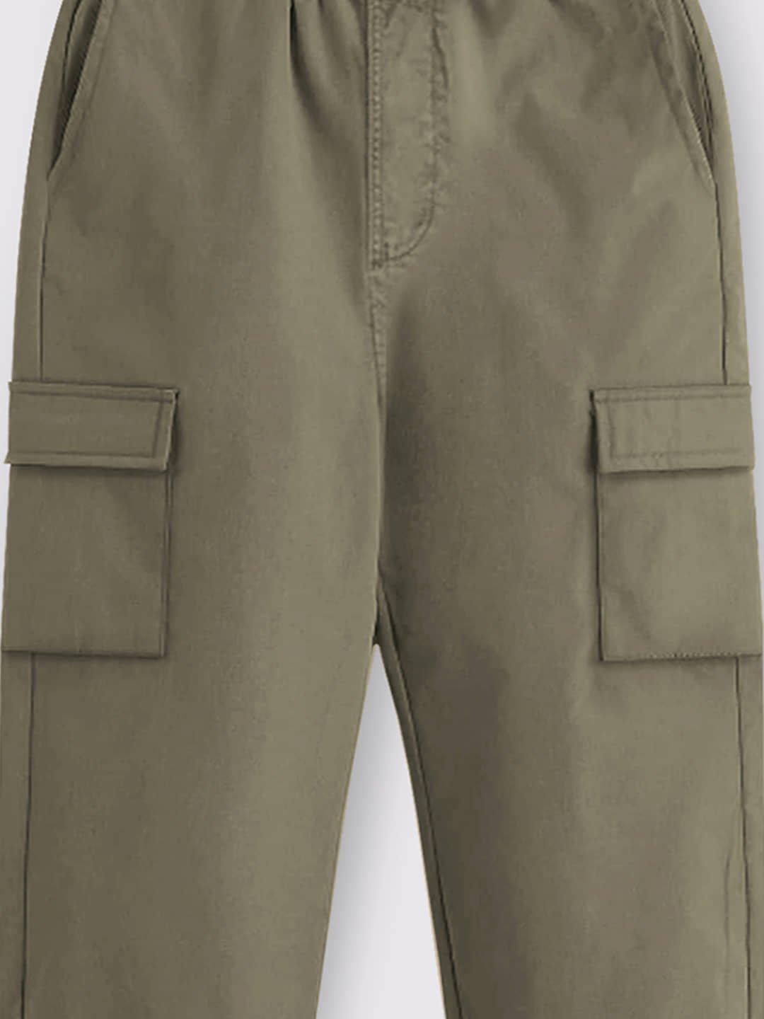 Trampoline Pack of 1 Boys Cotton Blend Cargos ( Olive ) - Image 2