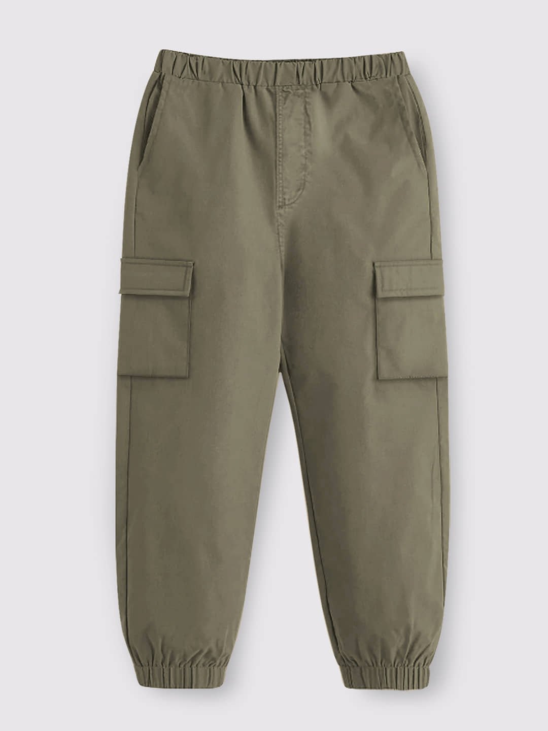 Trampoline Pack of 1 Boys Cotton Blend Cargos ( Olive ) - Image 4