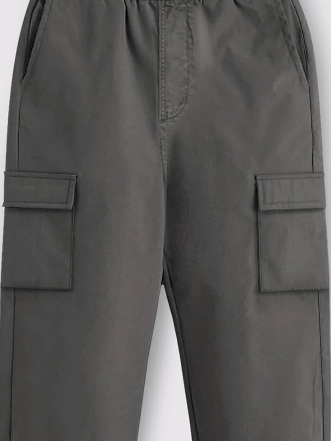 Trampoline Pack of 1 Boys Cotton Blend Cargos ( Grey ) - Image 2