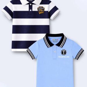 Trampoline Pack of 2 Boys Cotton Blend Polo T-Shirt ( Multi )