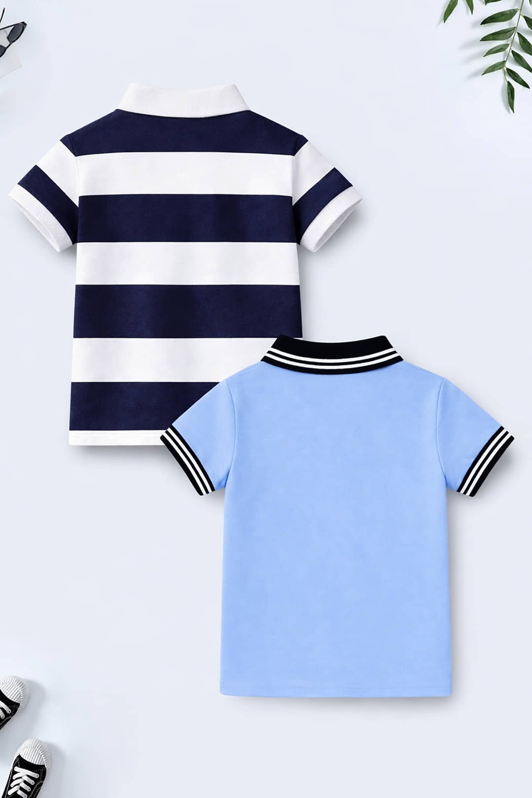 Trampoline Pack of 2 Boys Cotton Blend Polo T-Shirt ( Multi ) - Image 2