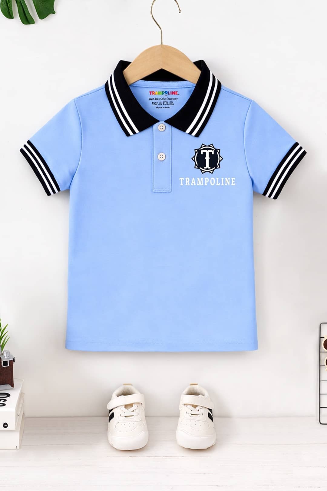 Trampoline Pack of 2 Boys Cotton Blend Polo T-Shirt ( Multi ) - Image 4