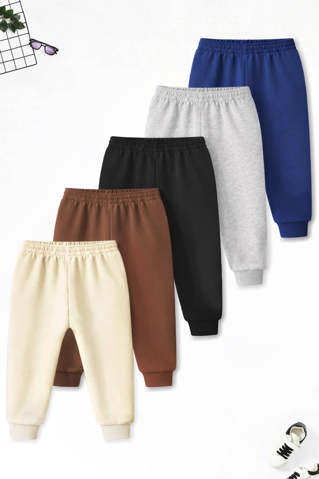 Trampoline Pack of 5 Boys Cotton Blend Trackpant ( Multi Color ) - Image 2