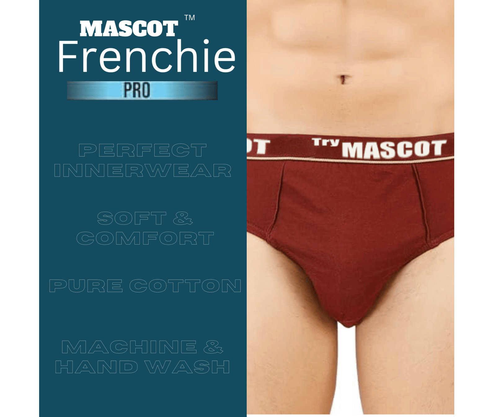 Try Pack of 6 Boys Cotton Briefs ( Navy Blue,Blue,Bronze ) - Image 2