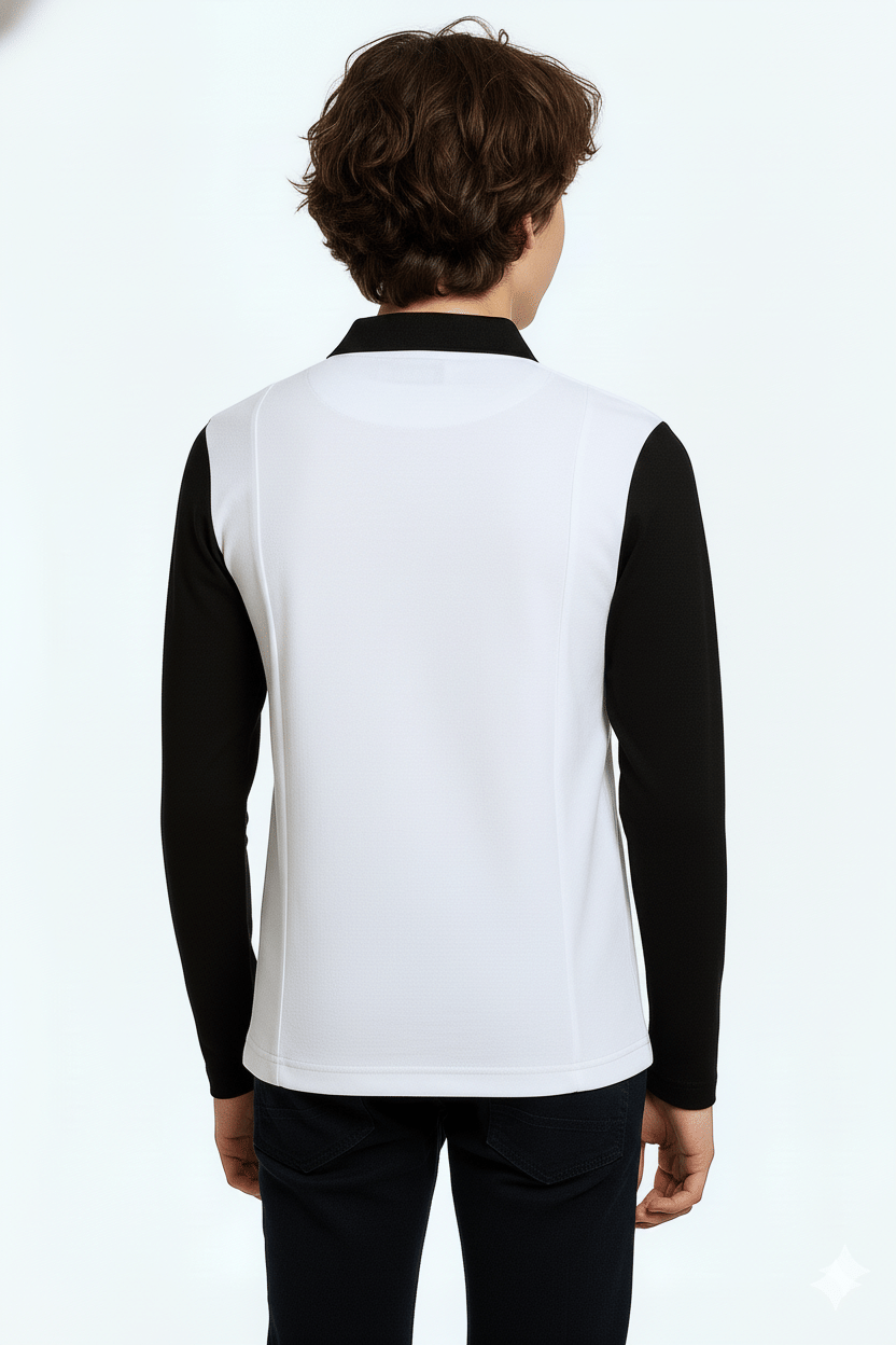 Try This Pack of 1 Boys Cotton Blend Polo T-Shirt ( Black ) - Image 3
