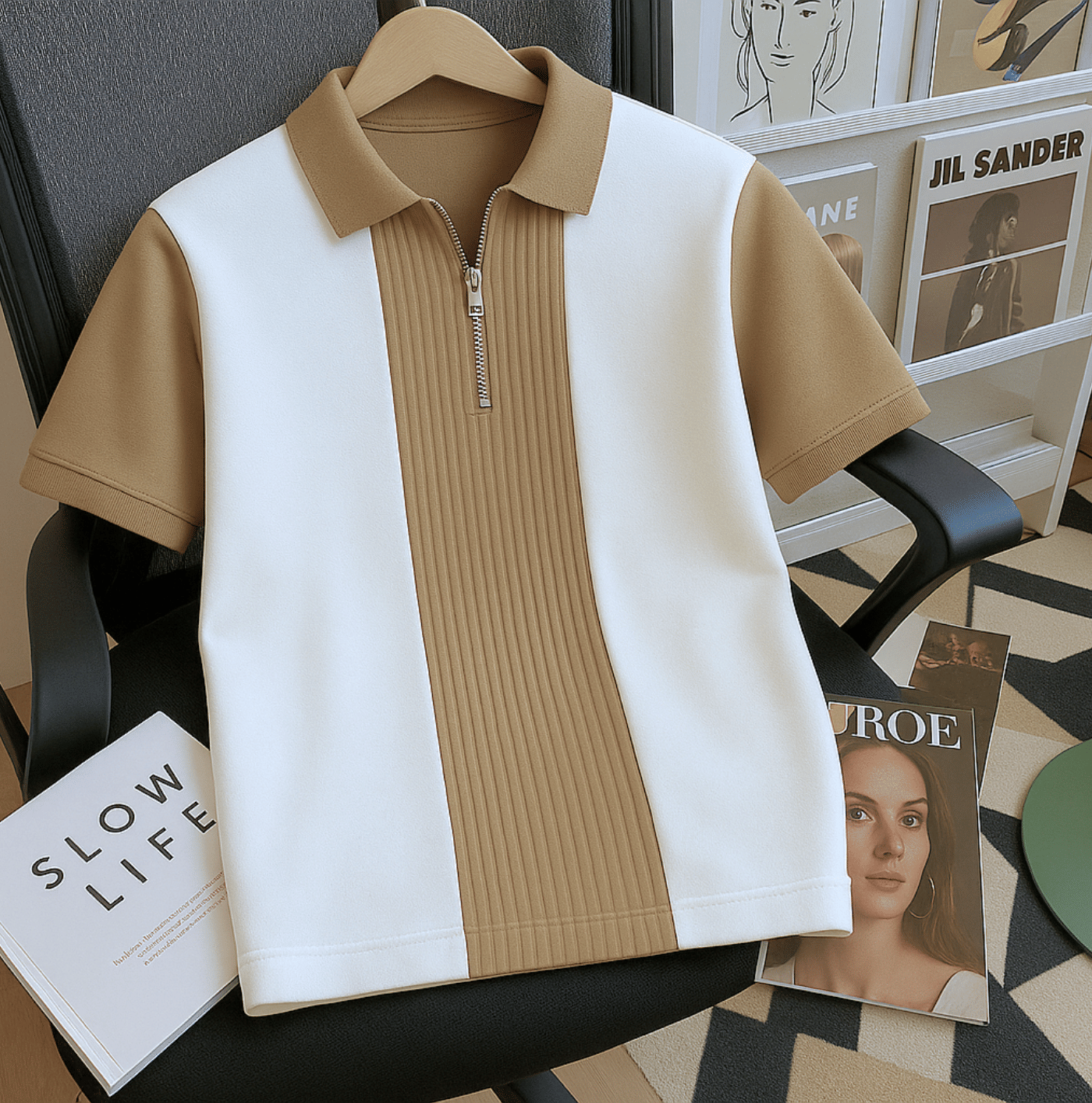 Try This Pack of 1 Boys Cotton Blend Polo T-Shirt ( Brown )
