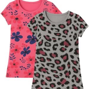 Utible Pack of 2 Baby Girls Cotton Blend T-Shirt ( Multicolor )