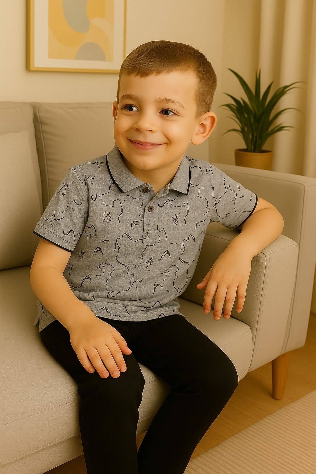 Utible Pack of 2 Boys Cotton Blend Polo T-Shirt ( Multicolor ) - Image 4