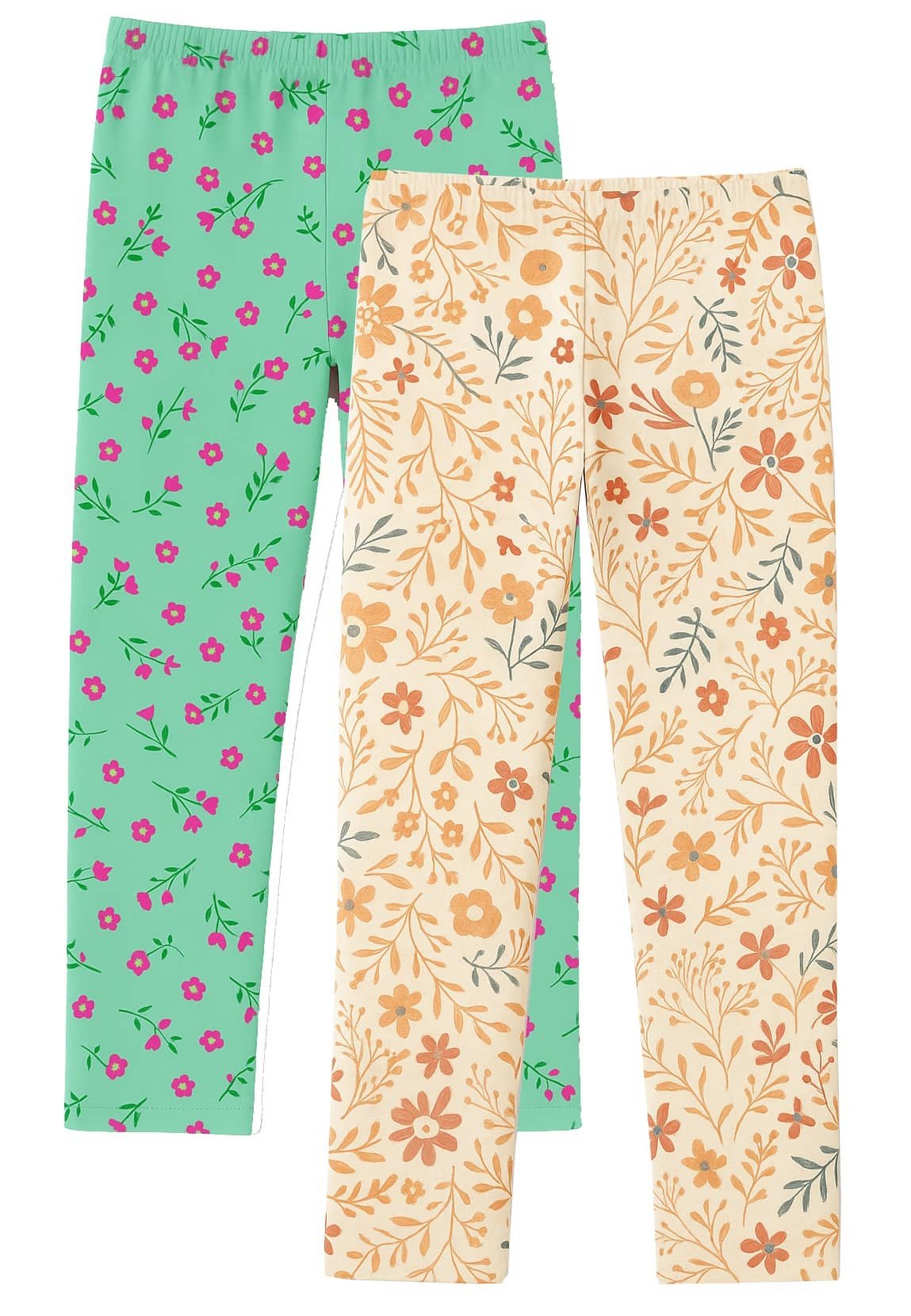 Utible Pack of 2 Girls Cotton Legging ( Multicolor )