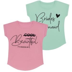 Utible Pack of 2 Girls Cotton Blend T-Shirt ( Multicolor )