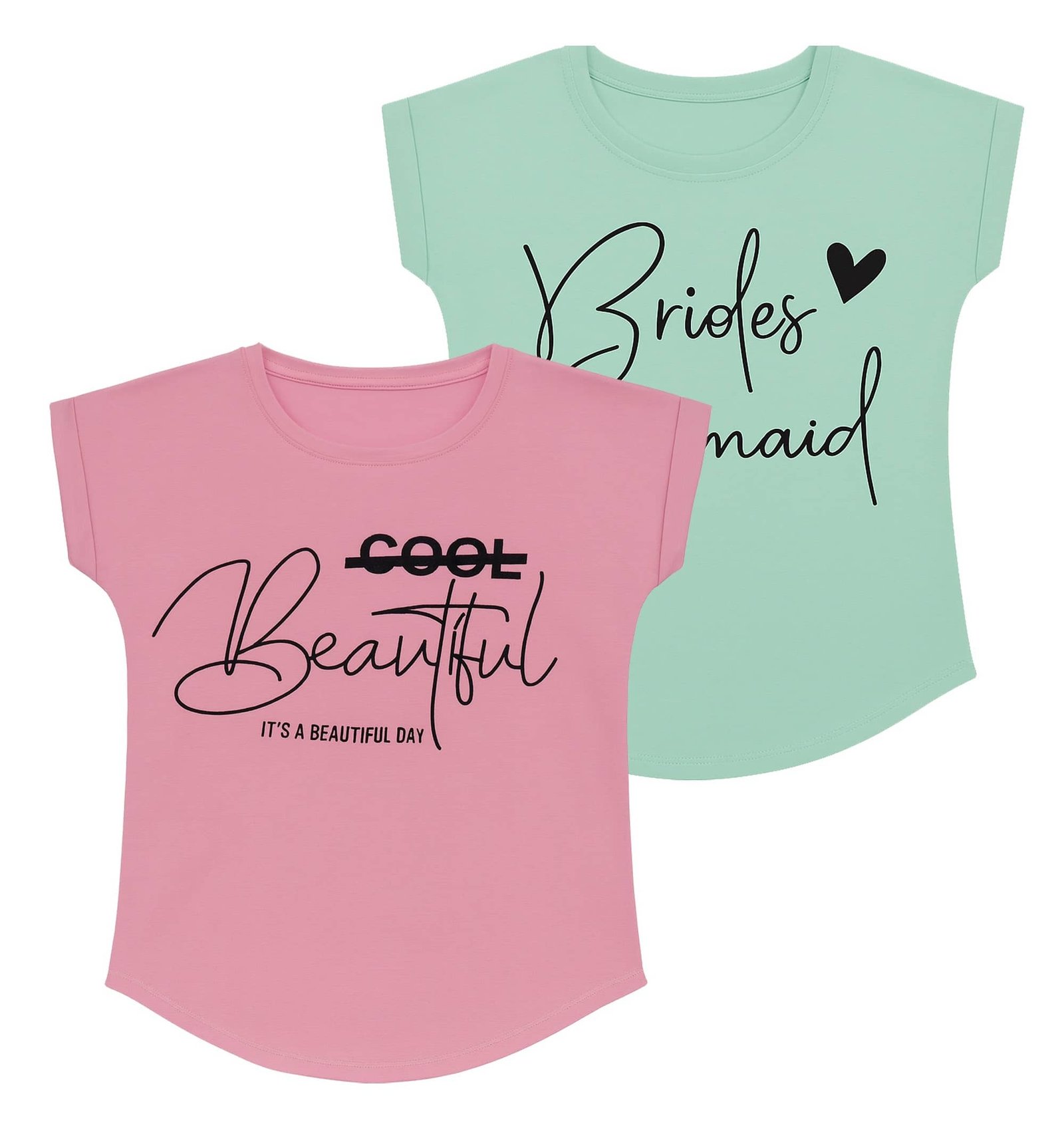 Utible Pack of 2 Girls Cotton Blend T-Shirt ( Multicolor )